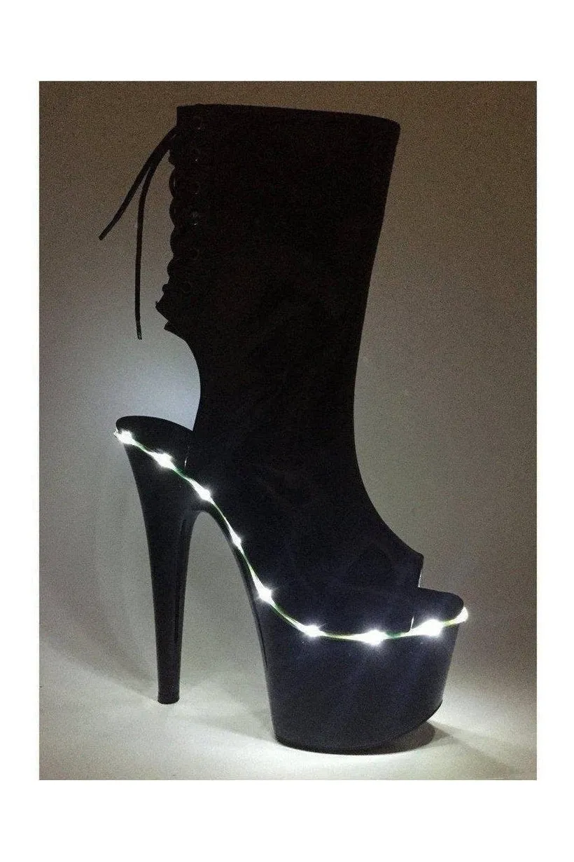 709-GEORGETTE LED Platform  | Black Patent