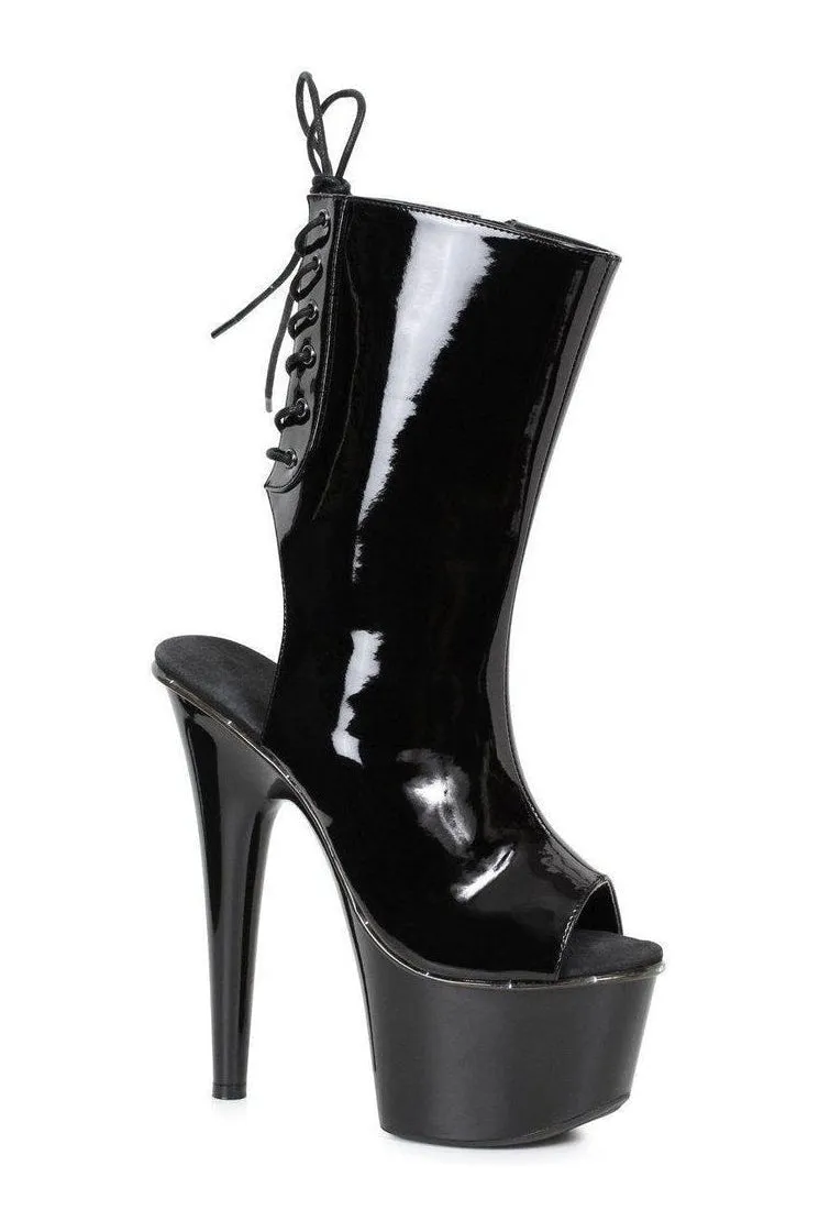709-GEORGETTE LED Platform  | Black Patent