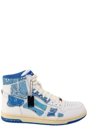 Amiri Skel Round Toe Lace-Up Sneakers