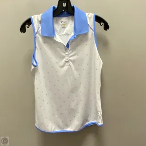 Athletic Top Short Sleeve By Greg Norman  In Blue & White, Size: M