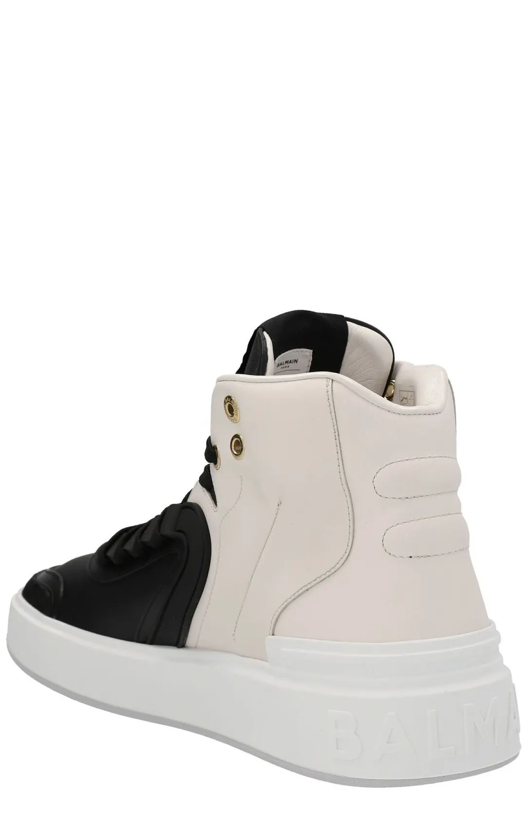 Balmain Panelled Lace-Up Sneakers