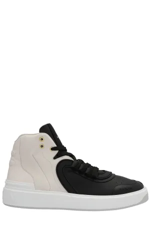 Balmain Panelled Lace-Up Sneakers