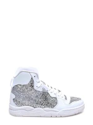 Chiara Ferragni Contrasting Panelled High-Top Sneakers