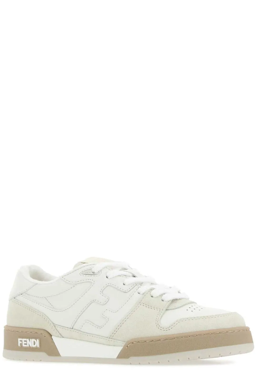 Fendi Round Toe Lace-Up Sneakers