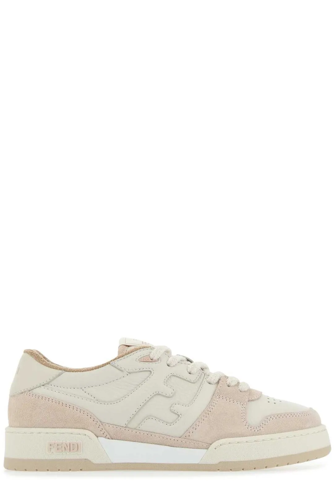 Fendi Round Toe Lace-Up Sneakers