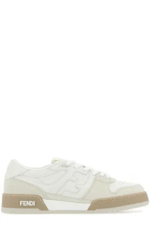 Fendi Round Toe Lace-Up Sneakers