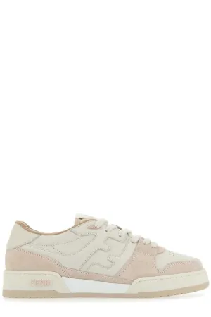 Fendi Round Toe Lace-Up Sneakers