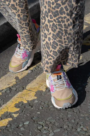 Flower Mountain Yamano 3 Kaiso Suede/Nylon Sand-Celeste Trainers