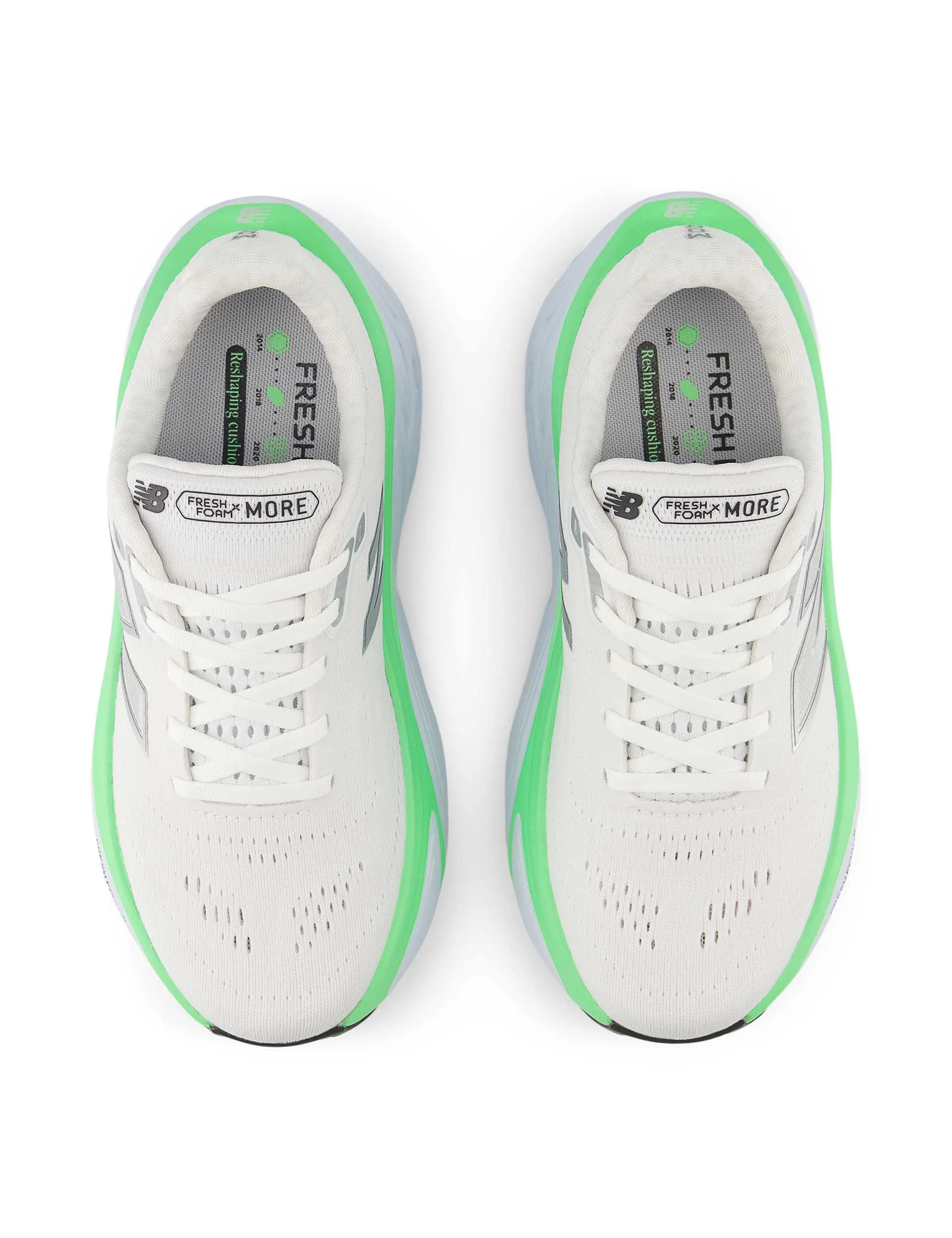 Fresh Foam X More v5 Shoes - White/Ice Blue/Electric Jade