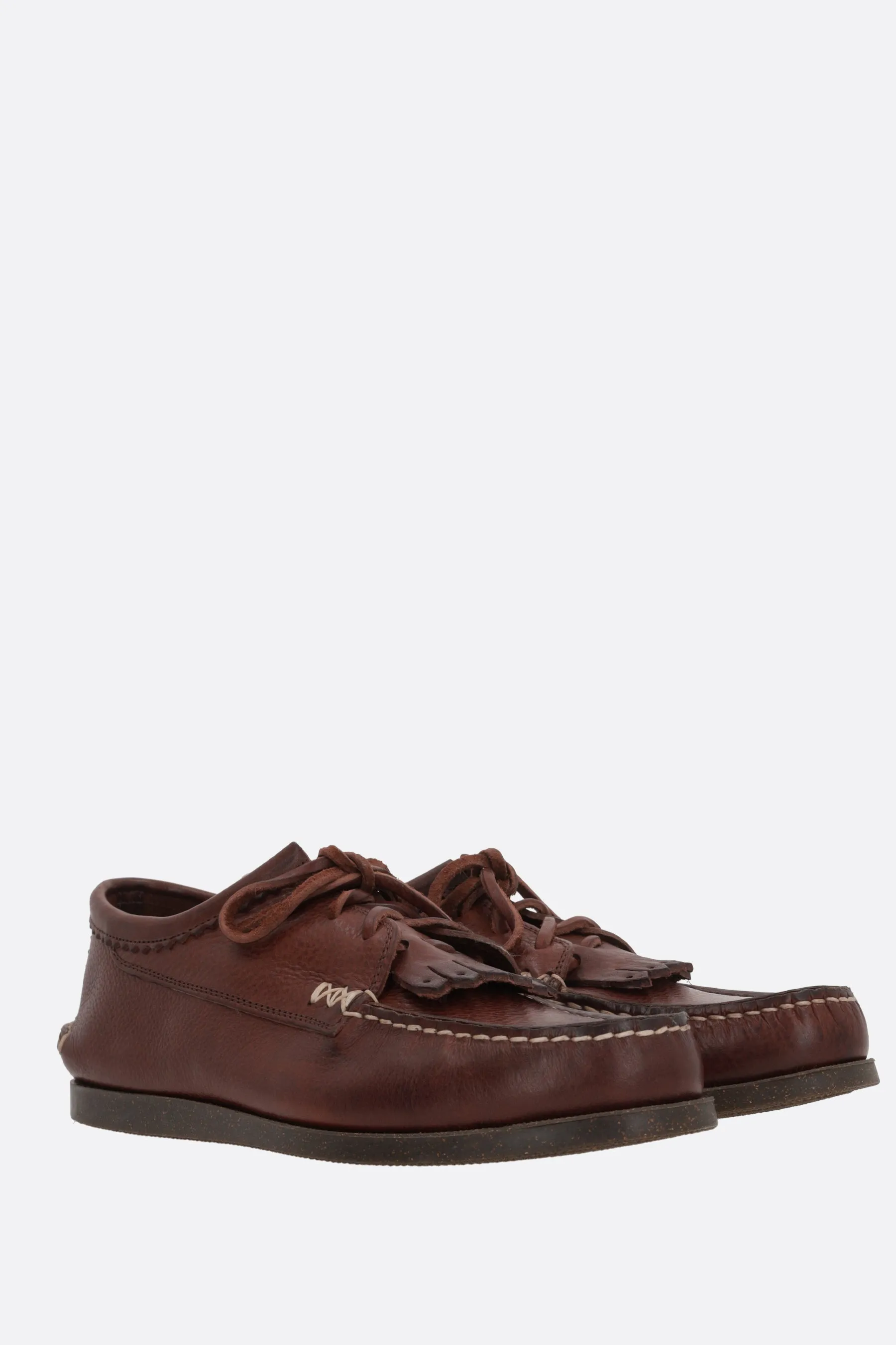 Italian Blucher lace-up shoes in grainy leather