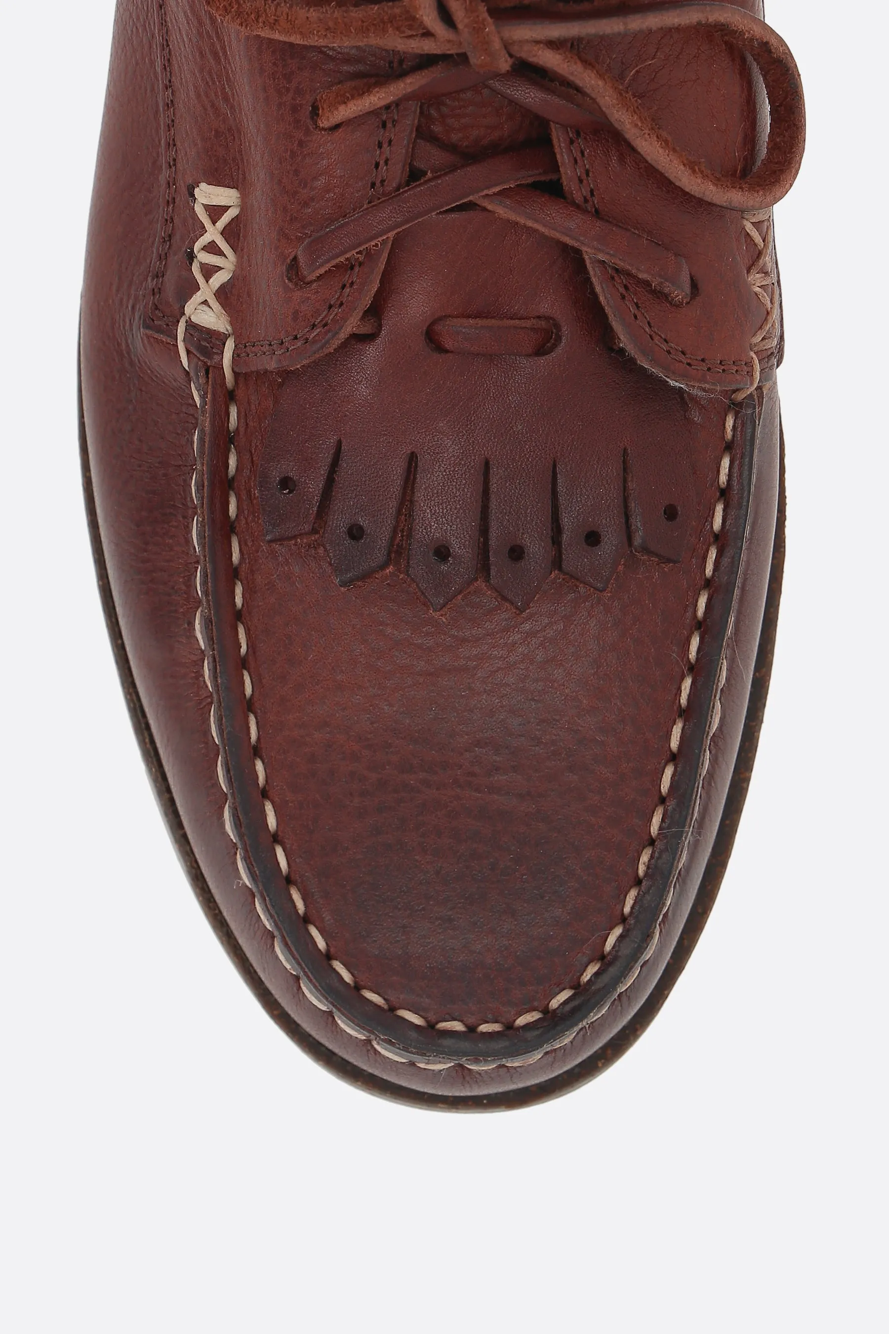 Italian Blucher lace-up shoes in grainy leather