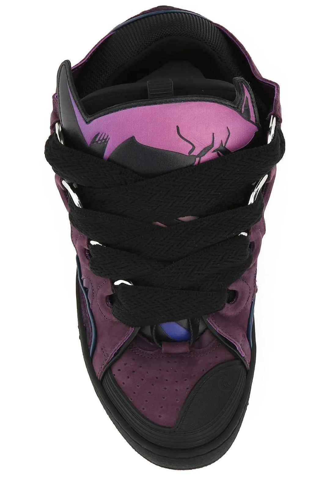 Lanvin Curb Lace-Up Sneakers