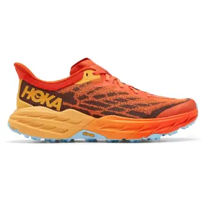 Mens HOKA Speedgoat 5 (Wide) - Puffin's Bill / Amber Yellow