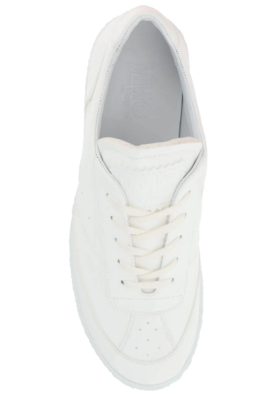 MM6 Maison Margiela Logo Embossed Low Top Sneakers