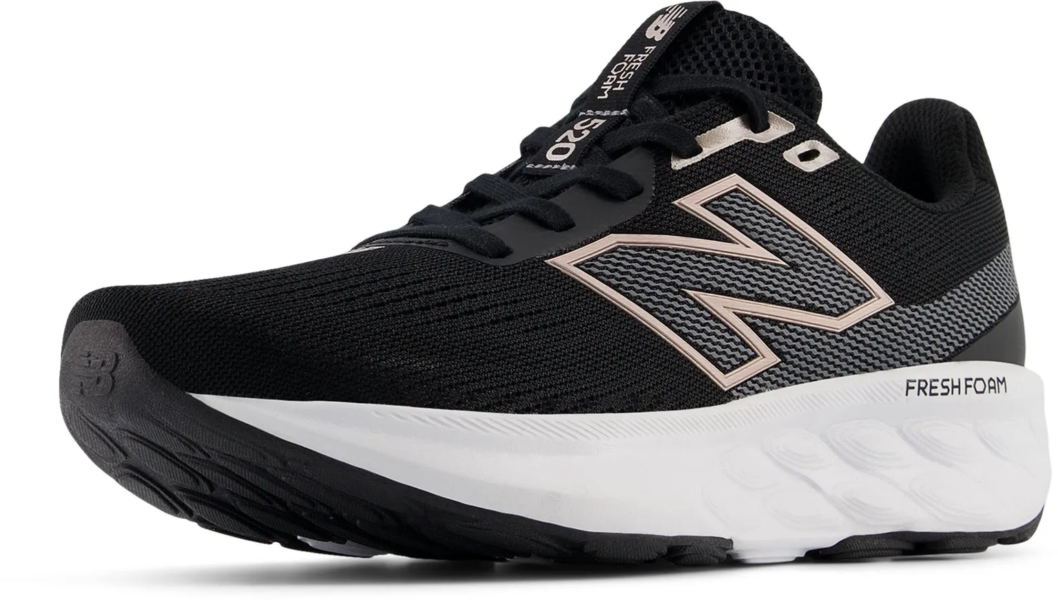 NEW BALANCE WOMEN'S 520 FRESH FOAM V9 BLACK/WHITE RUNNING SHOES