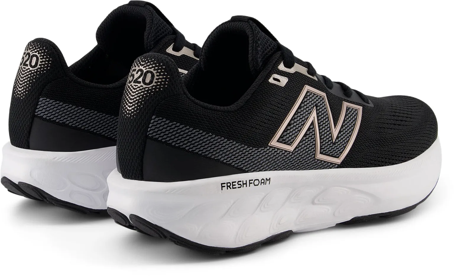 NEW BALANCE WOMEN'S 520 FRESH FOAM V9 BLACK/WHITE RUNNING SHOES