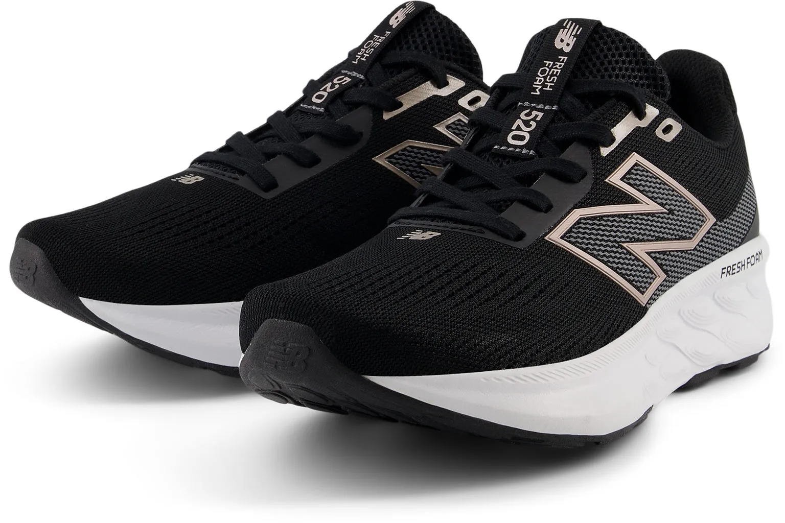 NEW BALANCE WOMEN'S 520 FRESH FOAM V9 BLACK/WHITE RUNNING SHOES