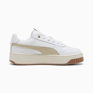 PUMA WOMEN'S CARINA LUX DUST/GOLD SNEAKER SHOES