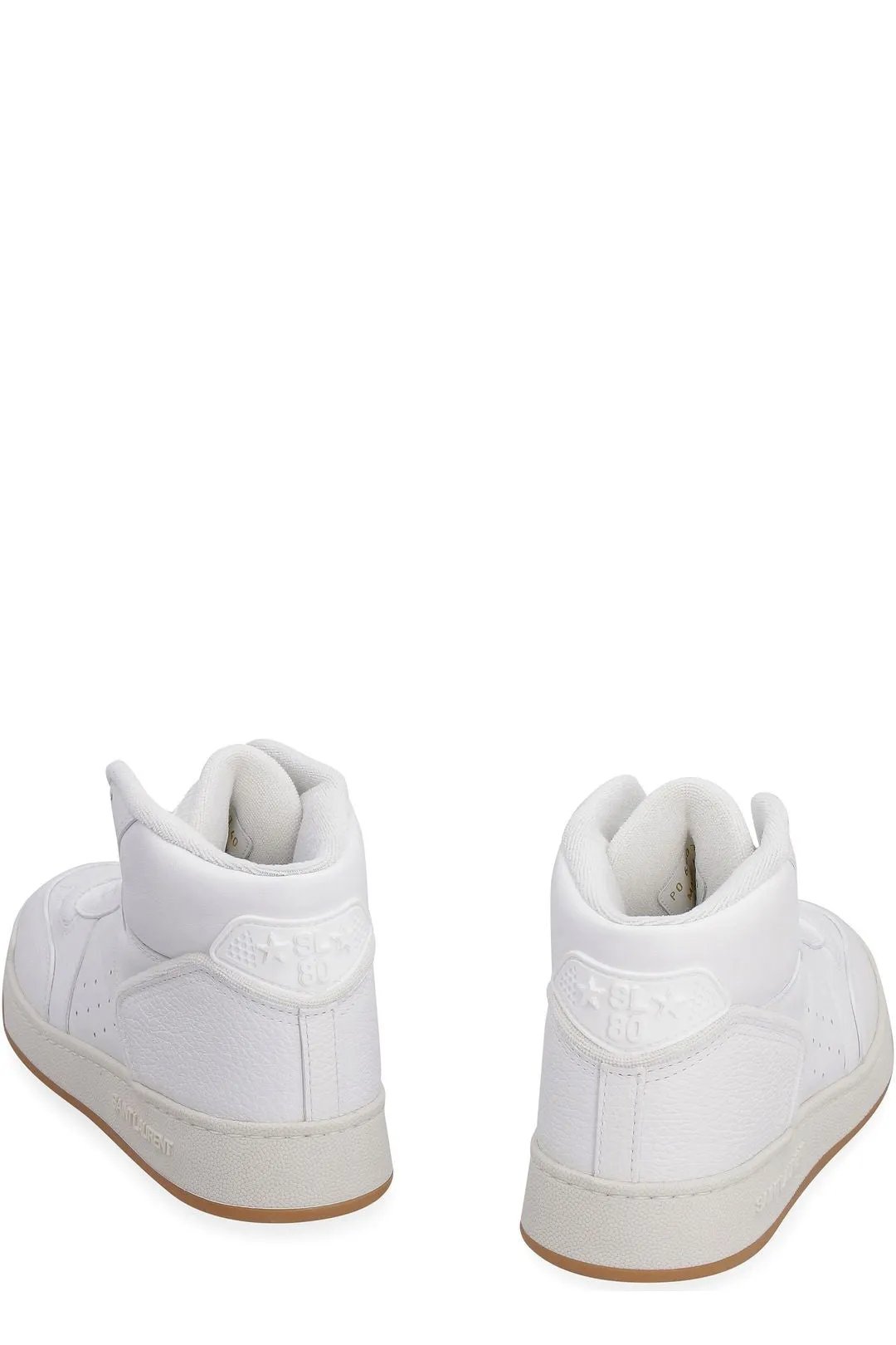 Saint Laurent Round Toe Lace-Up Sneakers