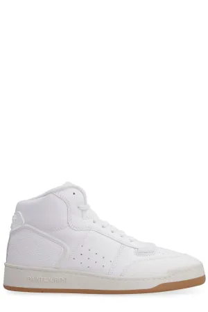 Saint Laurent Round Toe Lace-Up Sneakers