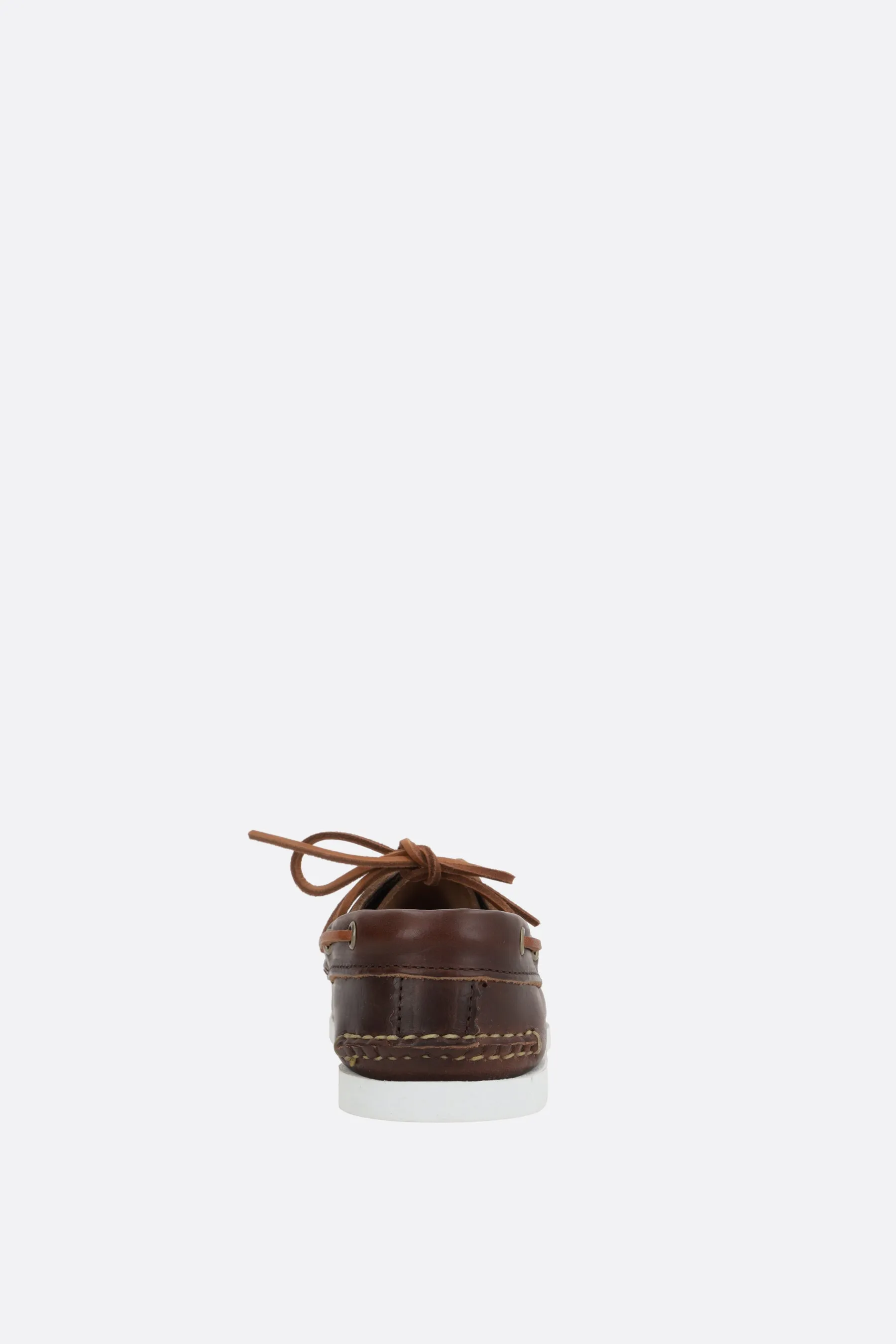 smooth leather boat shoes