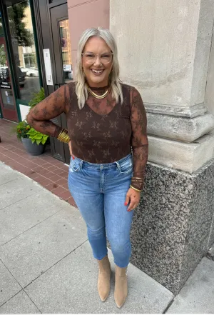 Some Long Sleeve Lace Top