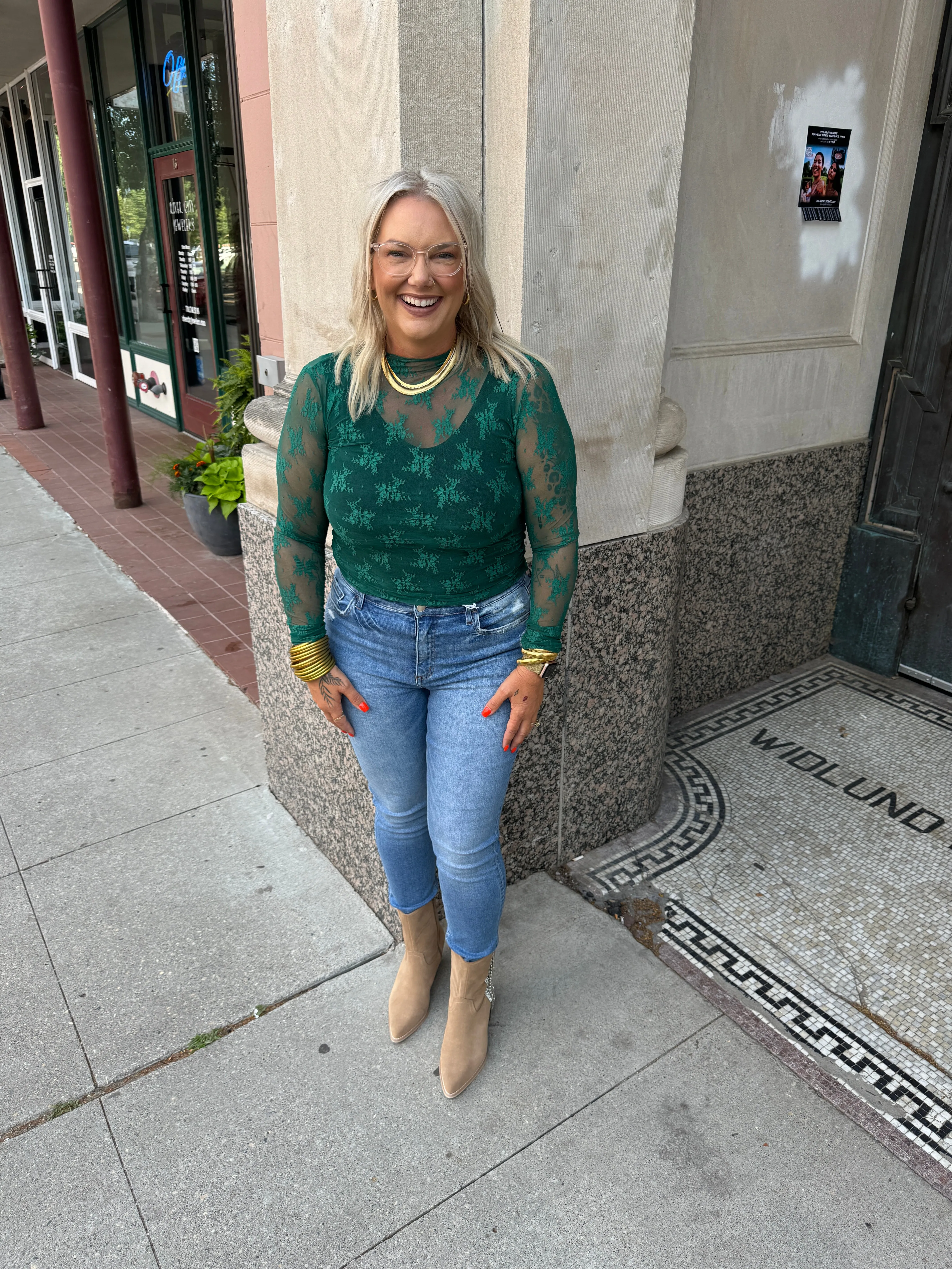Some Long Sleeve Lace Top