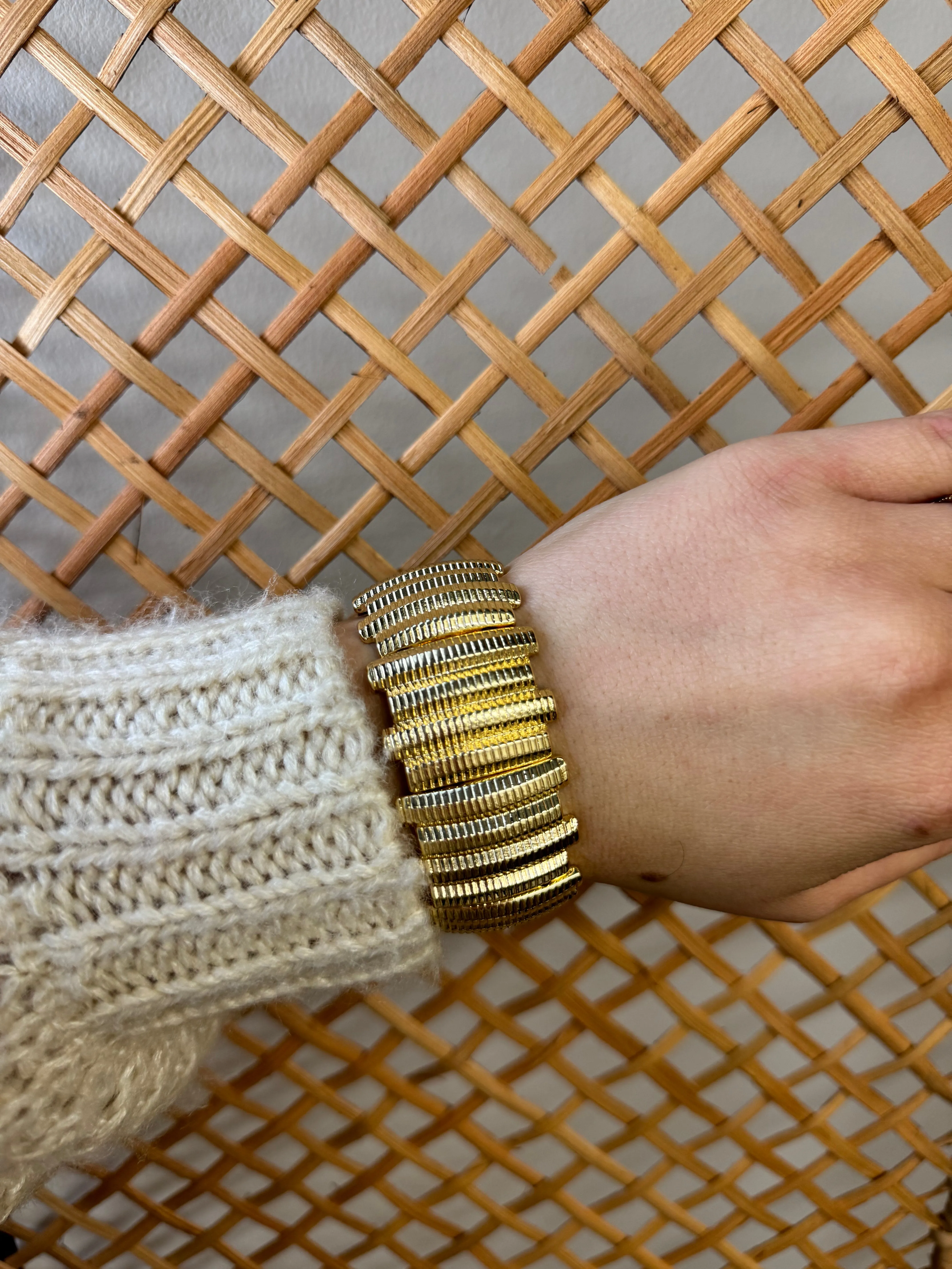 Stretch Wide Bangle Set