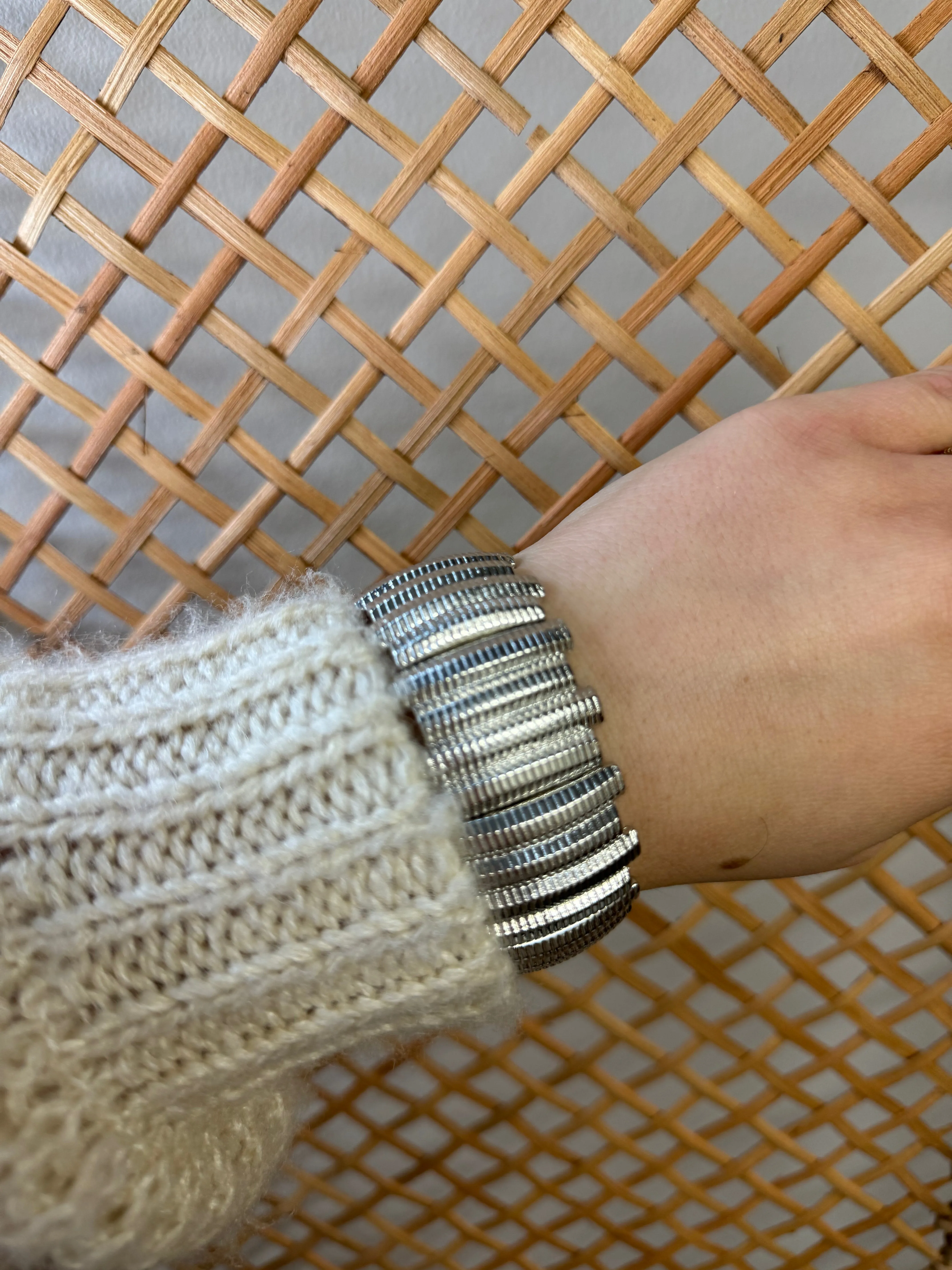 Stretch Wide Bangle Set