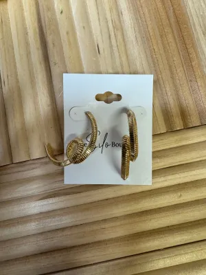 Textured Twist Hoop Earrings