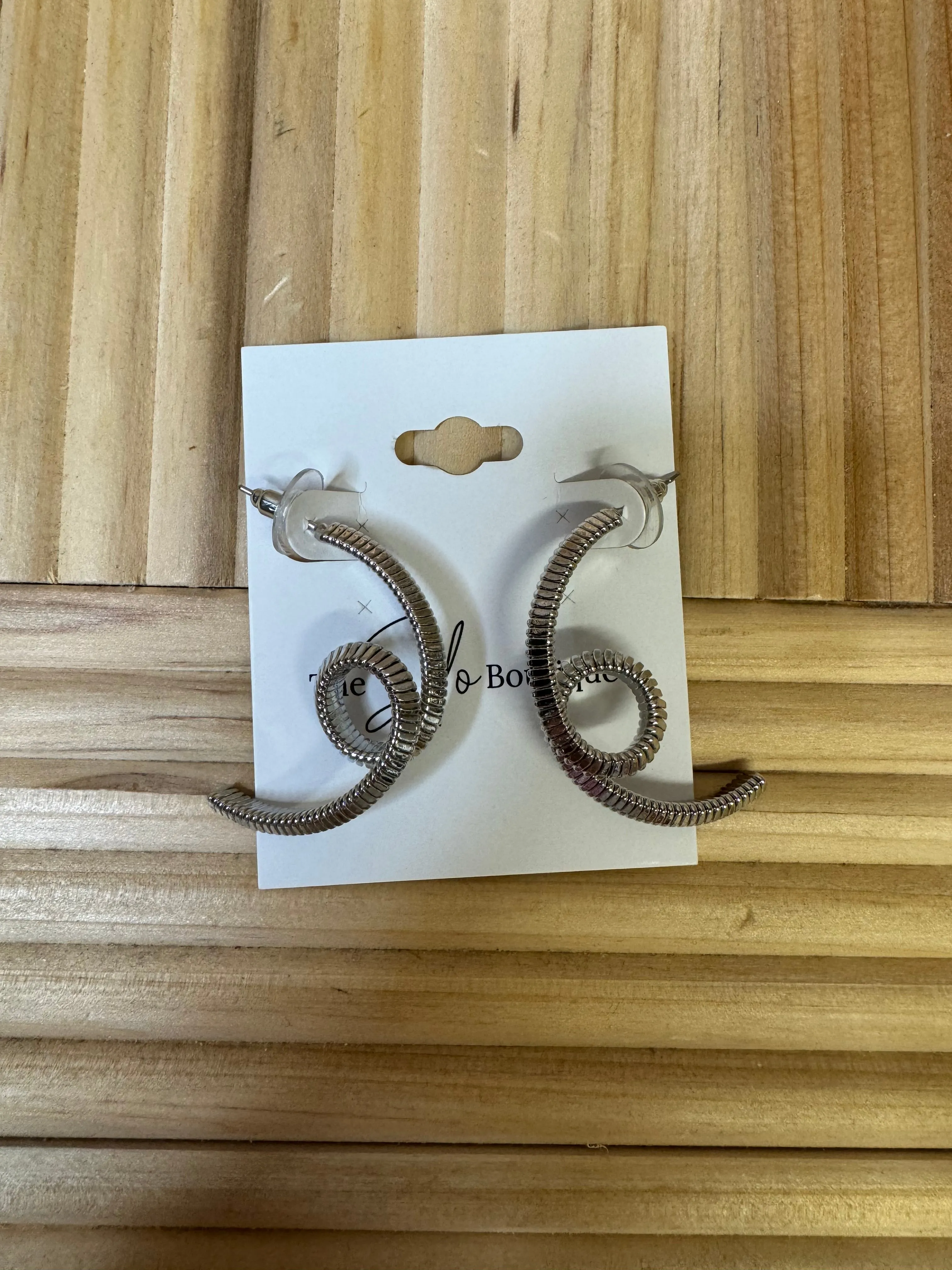 Textured Twist Hoop Earrings