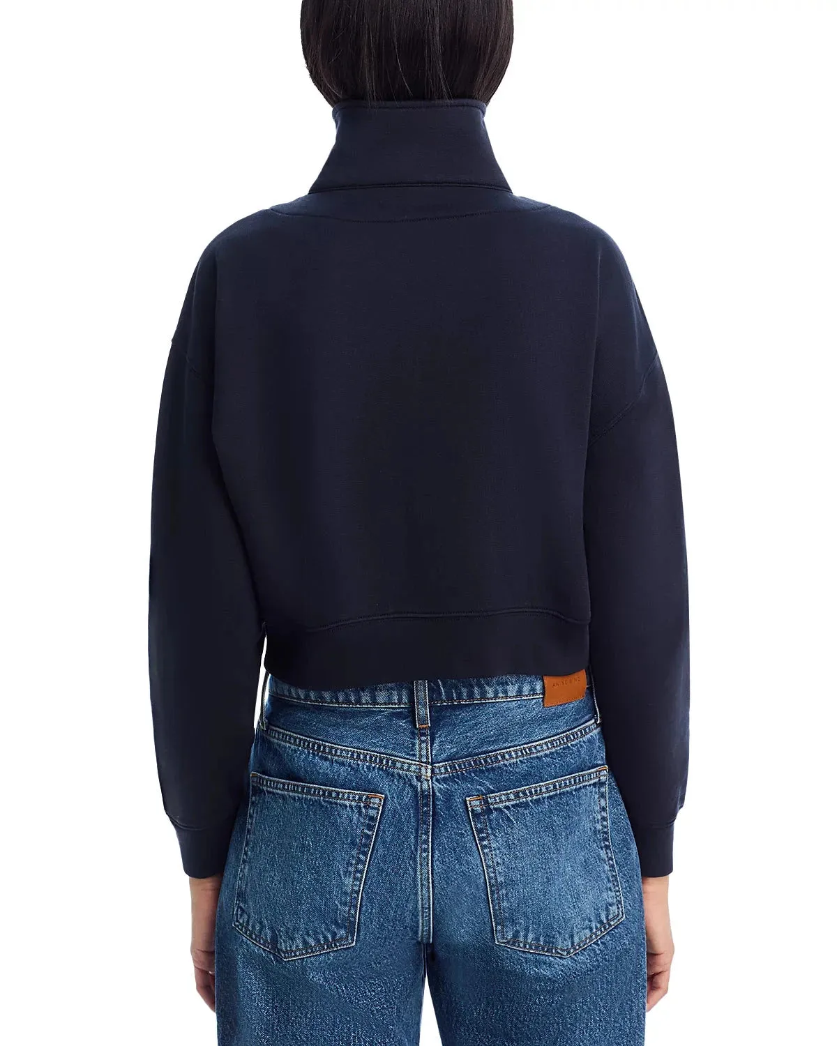 The Double Zip Sweatshirt Dark Navy