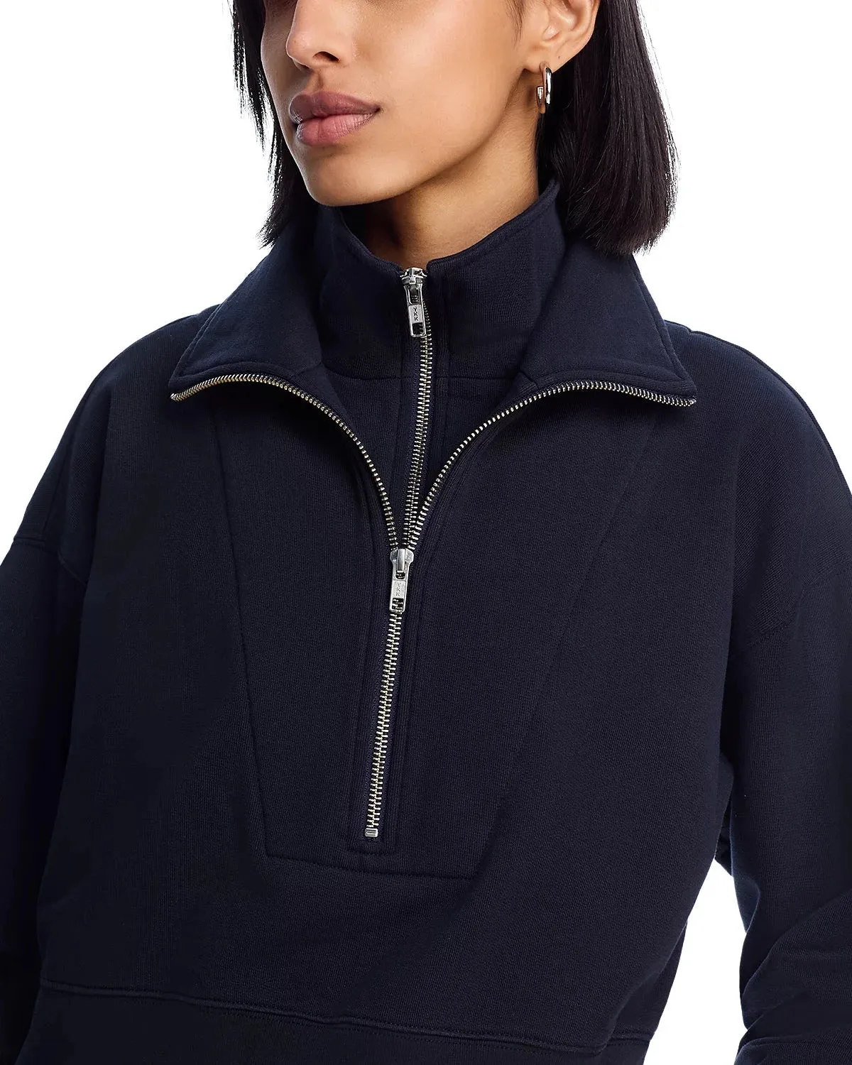 The Double Zip Sweatshirt Dark Navy