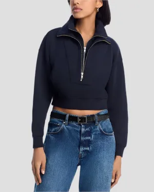 The Double Zip Sweatshirt Dark Navy