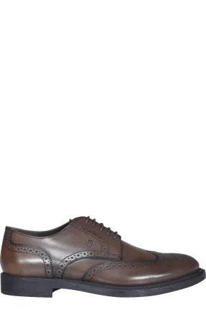 Tod's Logo Embossed Lace-Up Shoes
