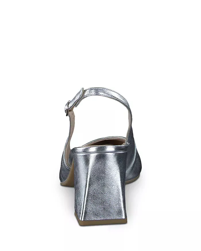 Toluca Sling Pumps Metallic