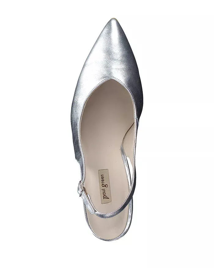 Toluca Sling Pumps Metallic