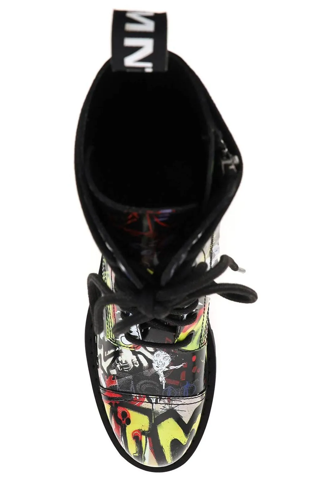 Vetements Allover Graffiti Printed Lace-Up Boots