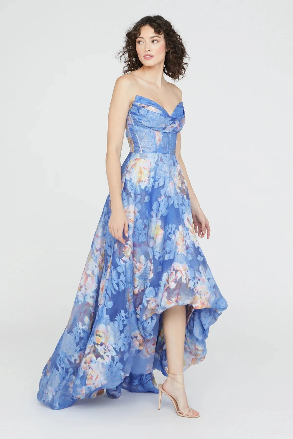 Wendy Bubble Hem Gown - Cornflower Marigold