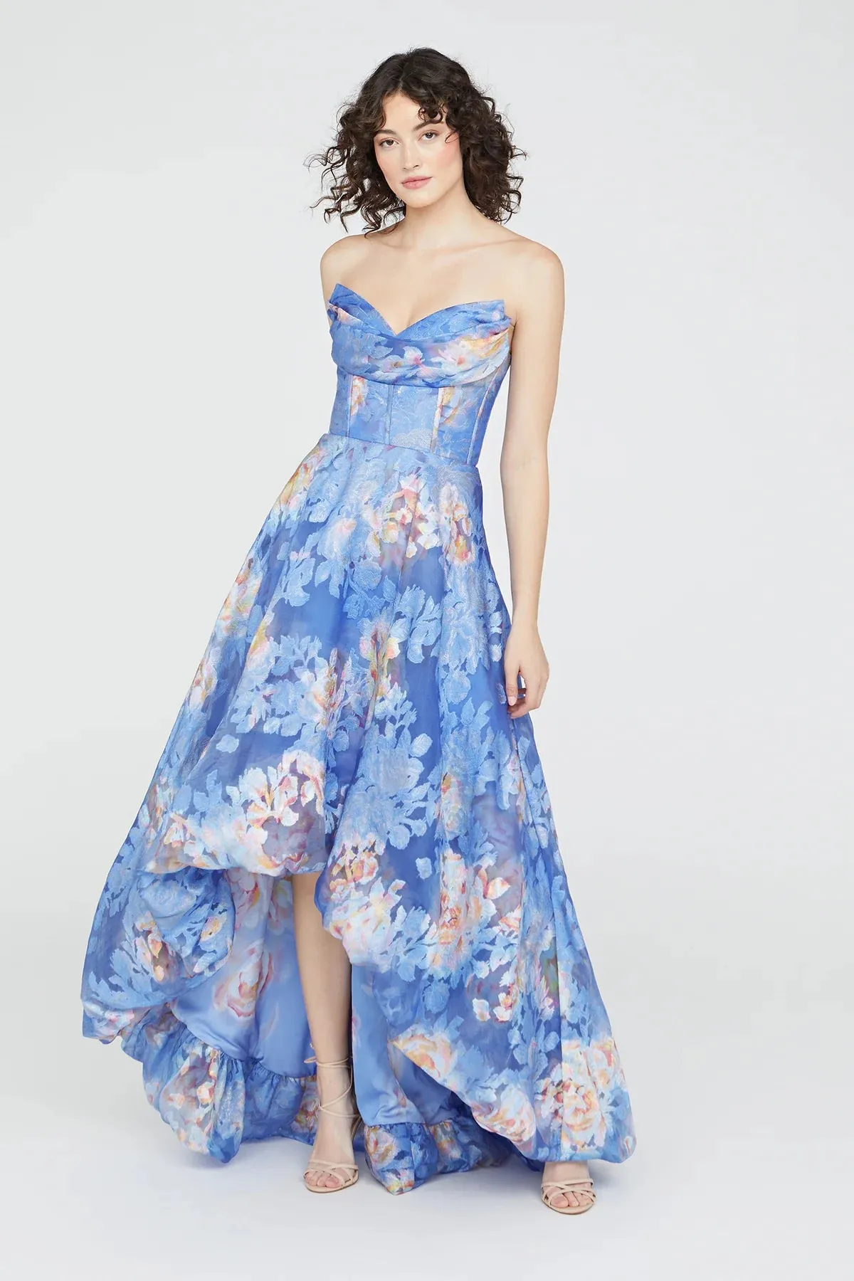 Wendy Bubble Hem Gown - Cornflower Marigold