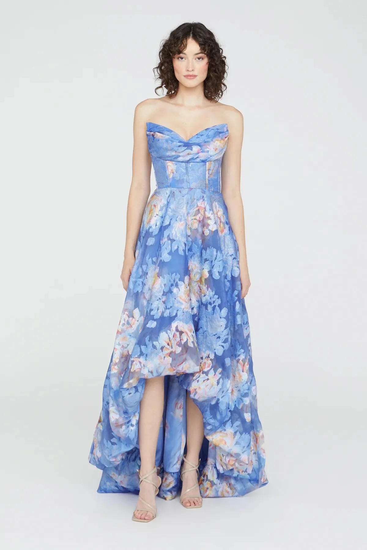 Wendy Bubble Hem Gown - Cornflower Marigold