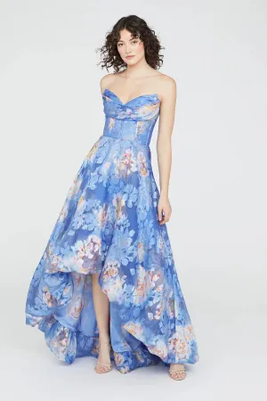 Wendy Bubble Hem Gown - Cornflower Marigold