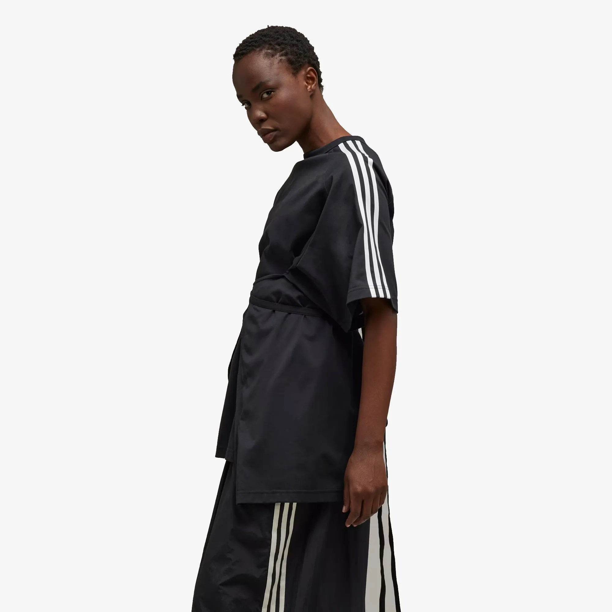 Y-3 | SAIL CLOSURE SHORT SLEEVE TEE  { BLACK