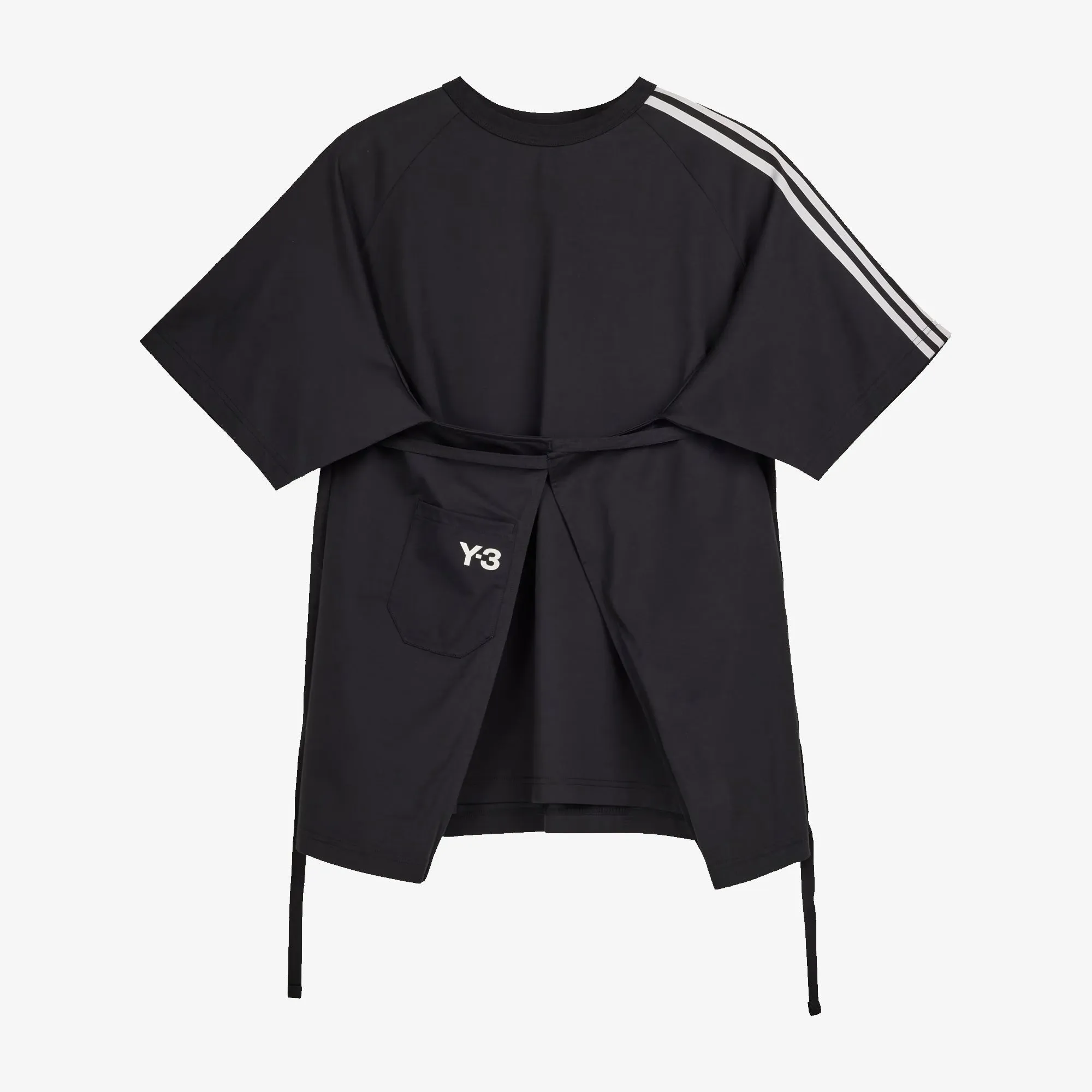 Y-3 | SAIL CLOSURE SHORT SLEEVE TEE  { BLACK